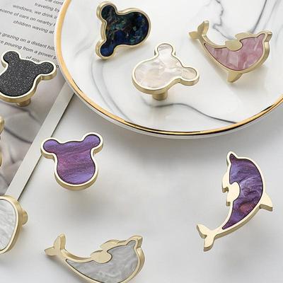 Modern Cupboard Drawer Knobs Wardrobe Furniture Single Hole Door Handle Simple Personality Children's Room Bedside Table Knobs