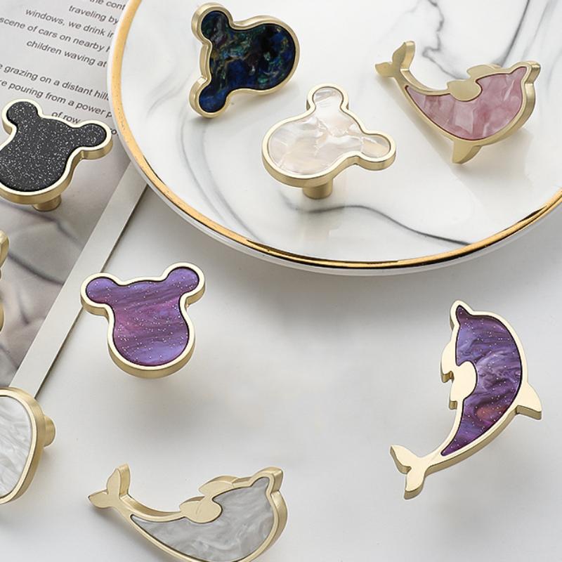 New Modern Cupboard Drawer Knobs Wardrobe Furniture Single Hole Door Handle Simple Personality Children Room Bedside Table Knobs