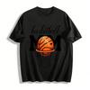 Basketball Mom Print Casual Top Basketball Lover Game Day Shirt Pure Cotton T-shirt