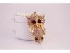 Colorful Rhinestone Owl Keychain Pendant for Women's Bags