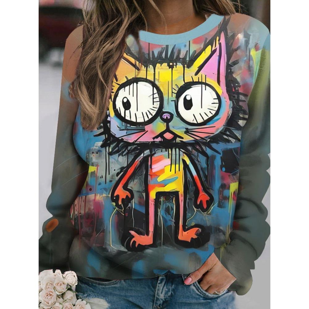 

Long sleeved women s round neckline 5XL