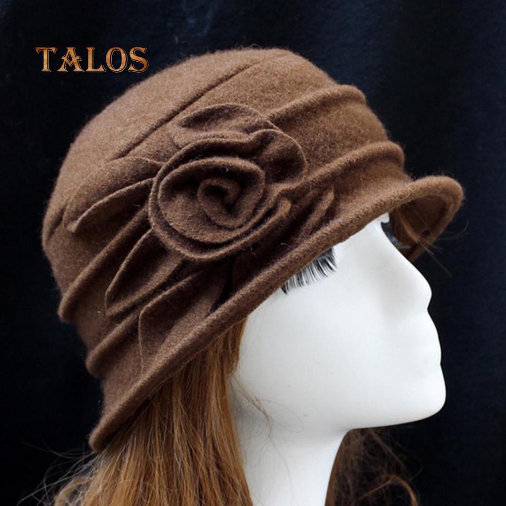 Wool Church Cloche Flapper Hat Lady 
