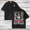 T-shirt Attack on Titan Anime Vintage Lavate Comode T-shirt Casual Larghe T-shirt da Uomo in Cotone