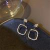 Fashion Black Square Dangle Earrings for Women Girl Gift Jewelry KTJ