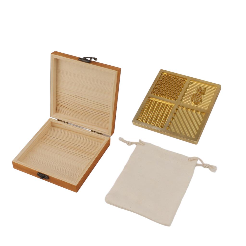 Brass Ice DIY Tray Personalized Square Cocktails Ice Stamp Tray for Ice Cocktails Whiskey Bartender