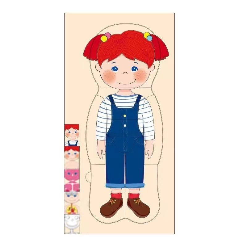 Children 3d Wooden Body Parts Puzzle Toy Anatomy Recognition Brain Development
