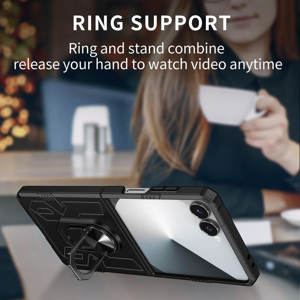 360° Rotatable Finger Ring Cover Case for Samsung Galaxy Z Flip7 5G Flip 7 6 5 Flip6 Zflip7 Flip 4 3 2 Flip3 Flip2 Flip4