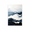 Large Dark Blue Minimalist Texture Abstract Canvas Painting Prints Blue and White Sea Painting Wave Texture Prints Seascape Art
