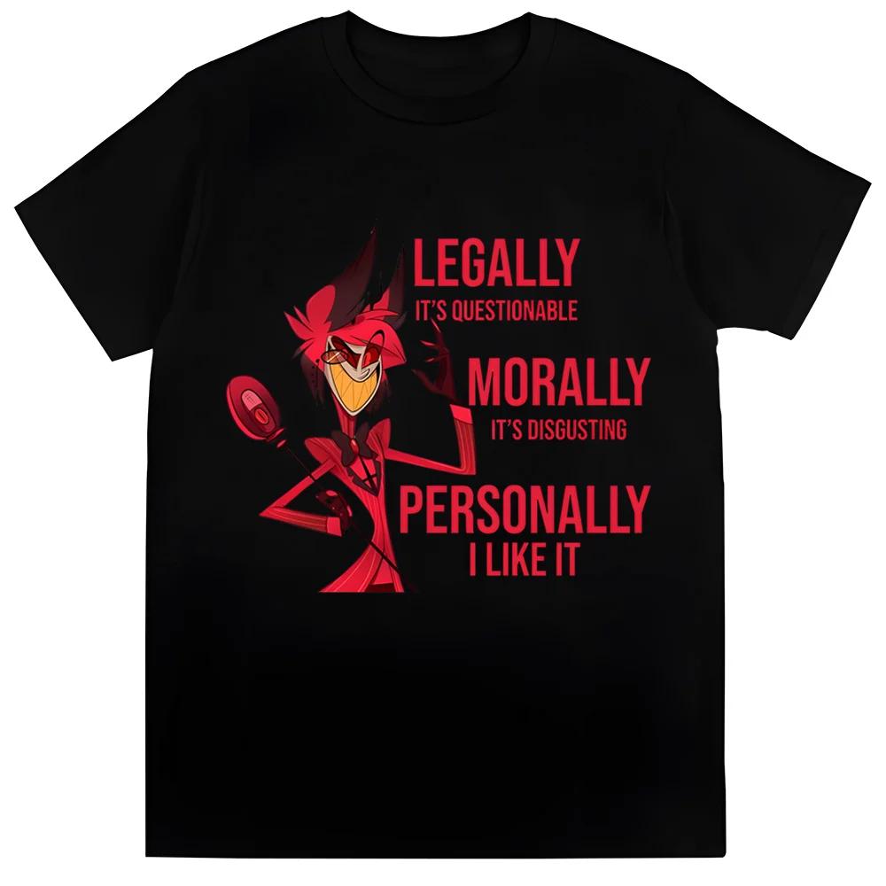 

Hazbin Comedy Футболки с принтом Angel Dust Мужские Летние Графические Футболки Забавные Футболки Для Мужчин Футболки С Круглым Вырезом Топы Харадзюку 3XL