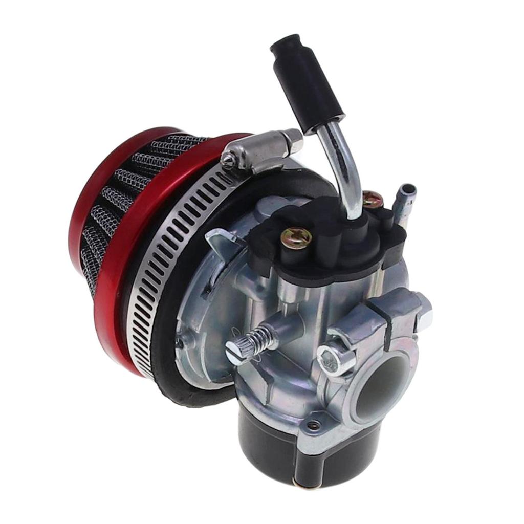 Motorcycle Carburetor, for 2 Stroke Engine, with 58mm Air Filter, Carburetor for 50cc Motorcycle Carburetor Filter