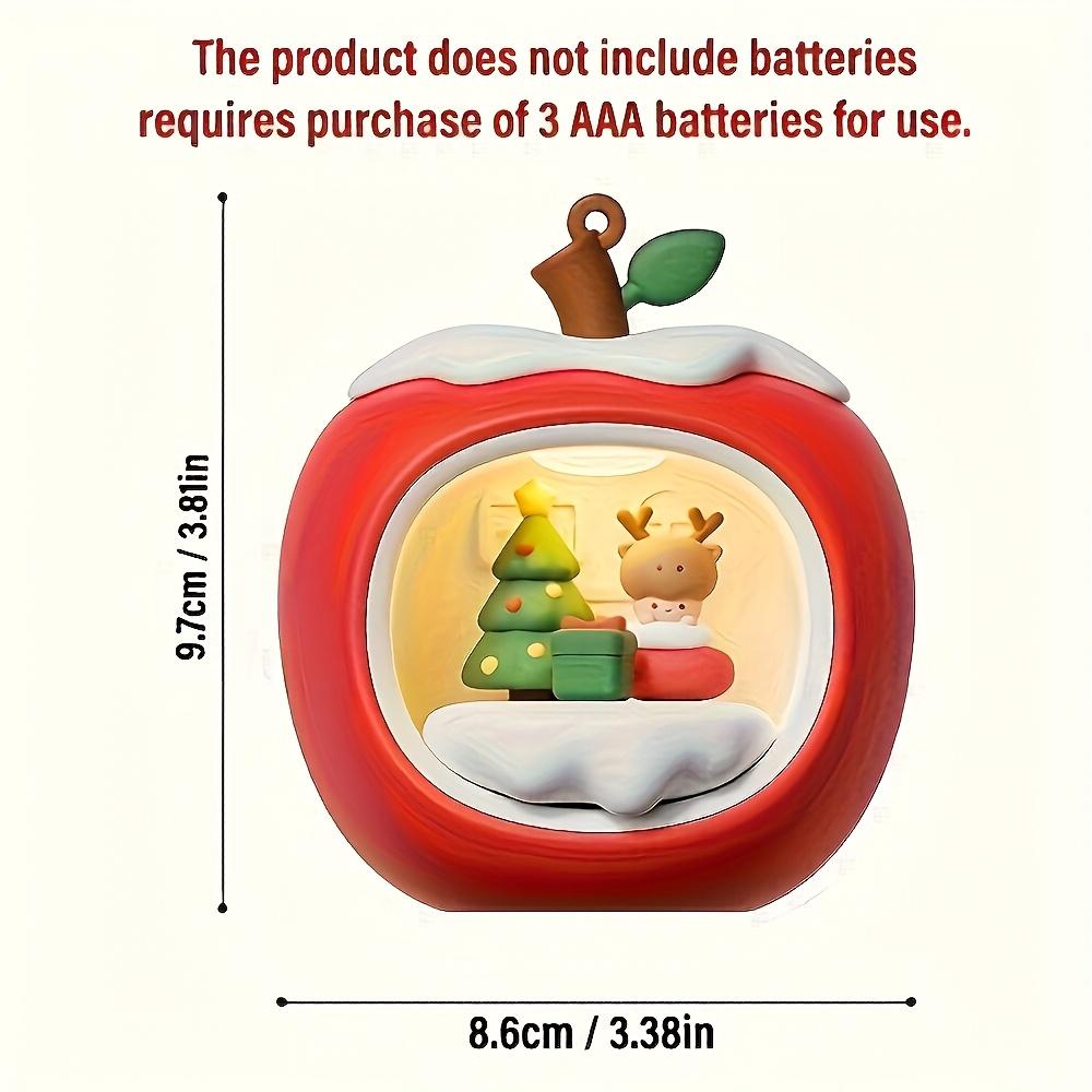 

Apple-shaped Smart Touch Night Light Desktop Decor, Ambient Indoor Lighting Requires 3 AAA batteries for operation