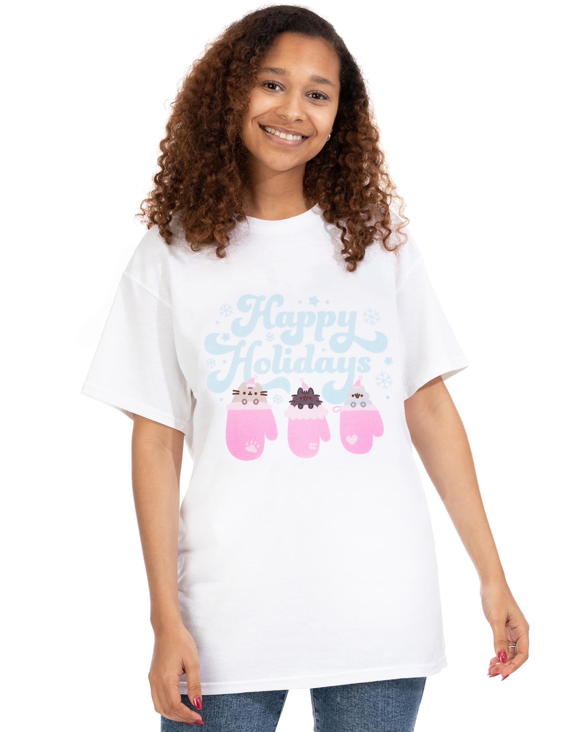 Pusheen Short Sleeved TShirt womens White Official Merch S