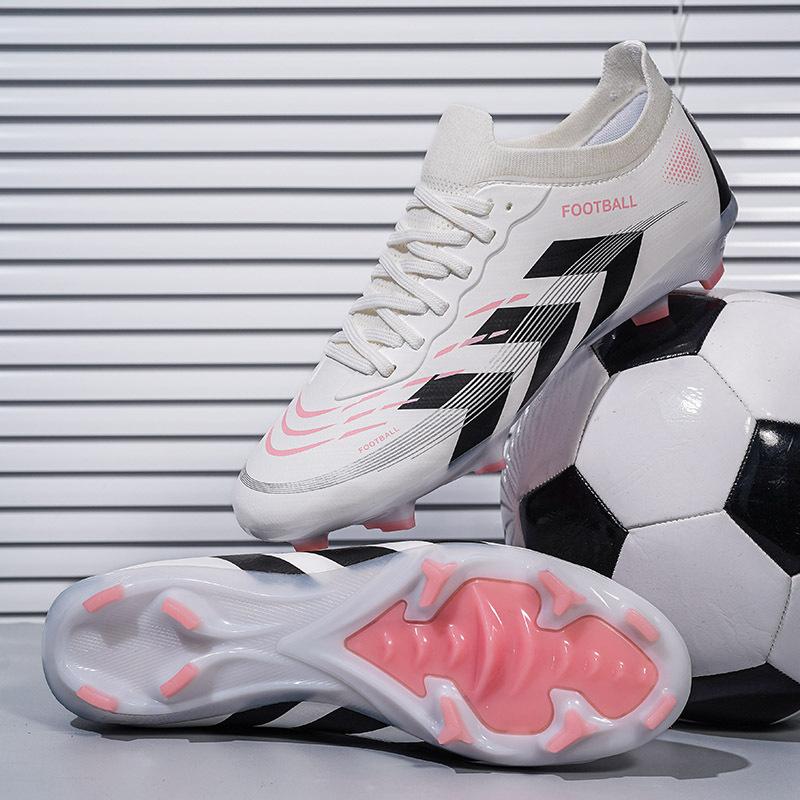 New Football Shoes Ag Spikes Seamless Fly Weaving Boys And Girls Professional Game Actual Training Football Shoes
