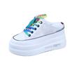 Fashion Summer Gauze Breathable Small White Shoes Wrapped Head Half Slipper Female Thick Sole Inside Increase 10CM Heelless Lazy Shoes