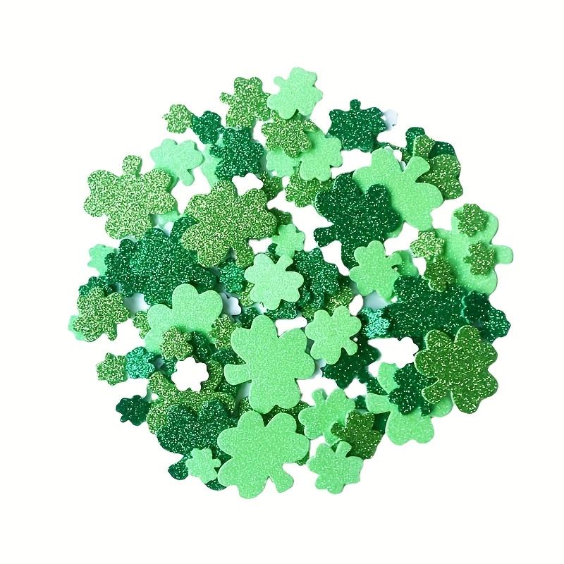 80pcs St. Patrick'S Day Four-Leaf Clover Foam Stickers, Holiday Decoration Paper Decals,Party Decorations,St.Patrick'S Day Party