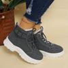 Women's shoes high-top shoes large size velvet warm cotton shoes winter new thick baseplate shoes casual snow boots women