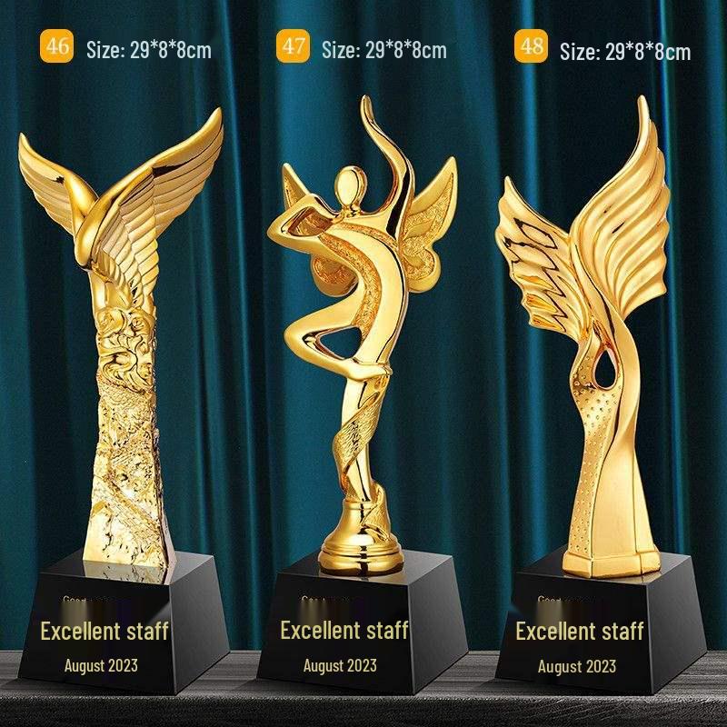 

Креативний смоляний кубок для щорічних зборів з танців, декламації та спорту - Варіанти: Золотий, Срібний, Бронзовий