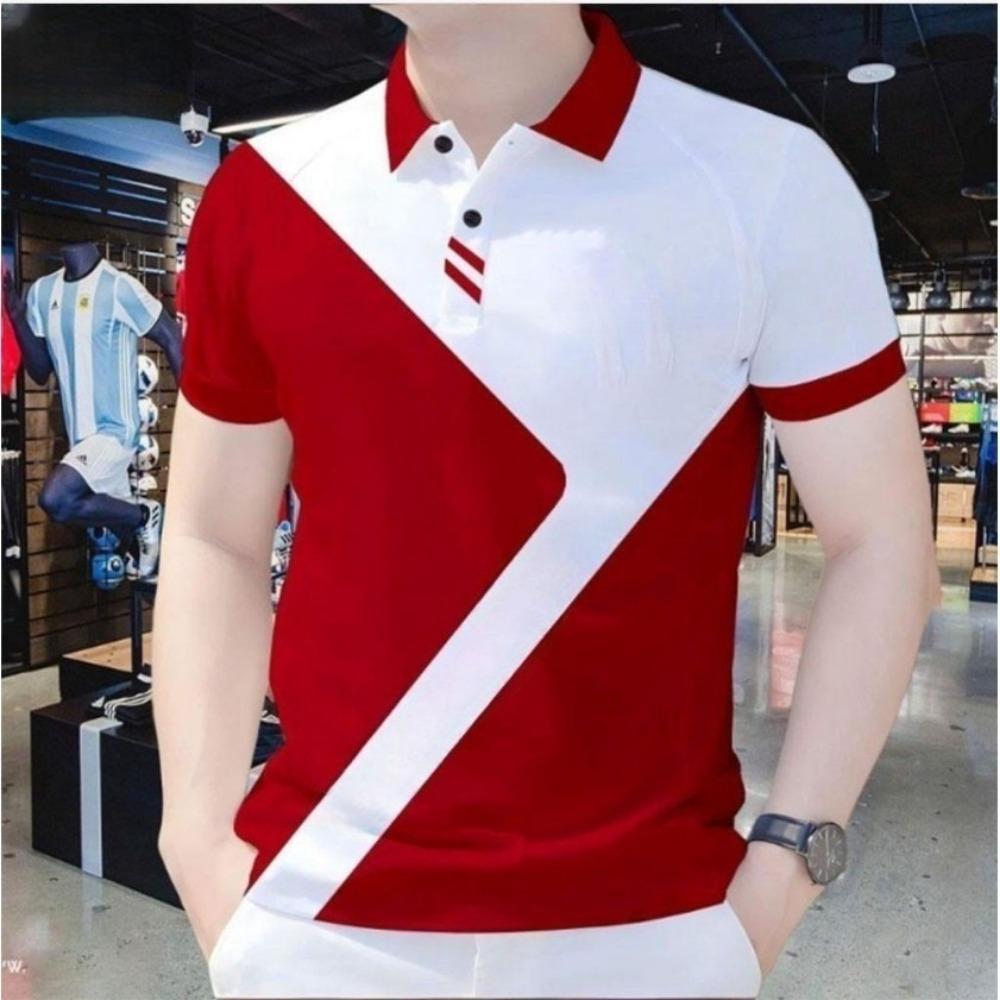 Men's Braong Polo Style Top, Casual Short Sleeved Polo Shirt, Outdoor Streetwear