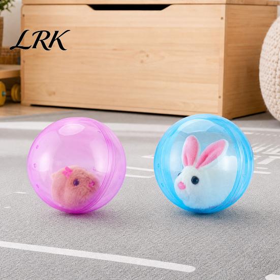 Outdoor Play Animal Toy Electric Automatic Rolling Hamster Ball, Ball with Plush Rabbit Inside, Simulation Interactive Toy, Gift for Toddlers