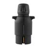 12V 7 Pin Electric Trailer Plug N Type Plastic 7 pole Wiring Connector Adapter Black