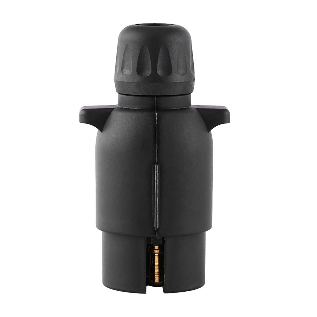 12V 7 Pin Electric Trailer Plug N Type Plastic 7 pole Wiring Connector Adapter Black