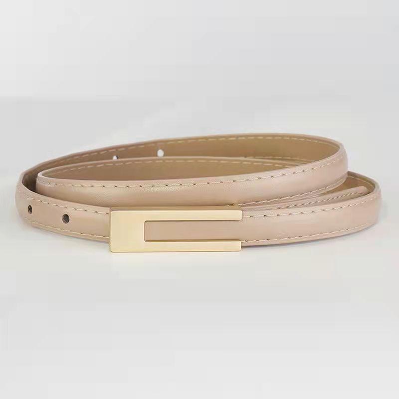 Korean Women's Slim Leather Belt for Dresses & Skirts - Retro Style, Versatile & Stylish