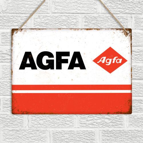 

AGFA Film Retro Metal Wall Sign Plaque Vintage 35mm Camera Man Cave PhotographyAluminum 30x40cm(11.8x15.7inch)