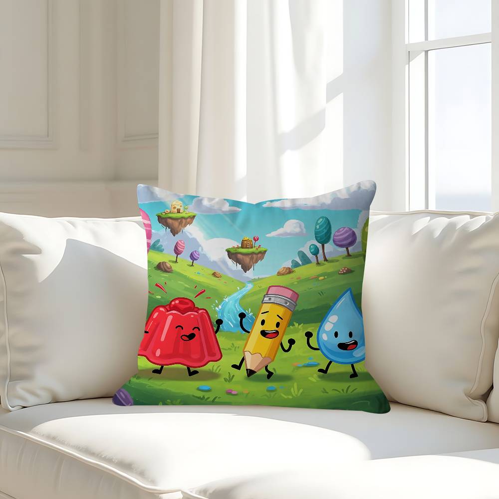 Cartoon B-BFDI Pillow Case Removable Washable Cushion Cover – All-Season Soft Linen