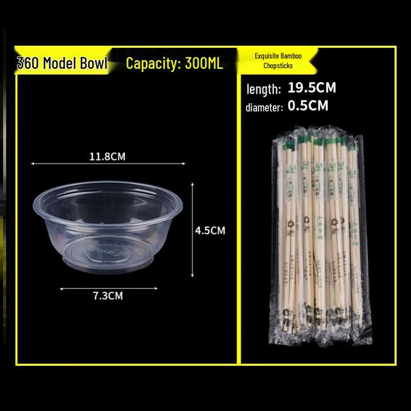 Disposable Bowl and Chopstick Tableware Set