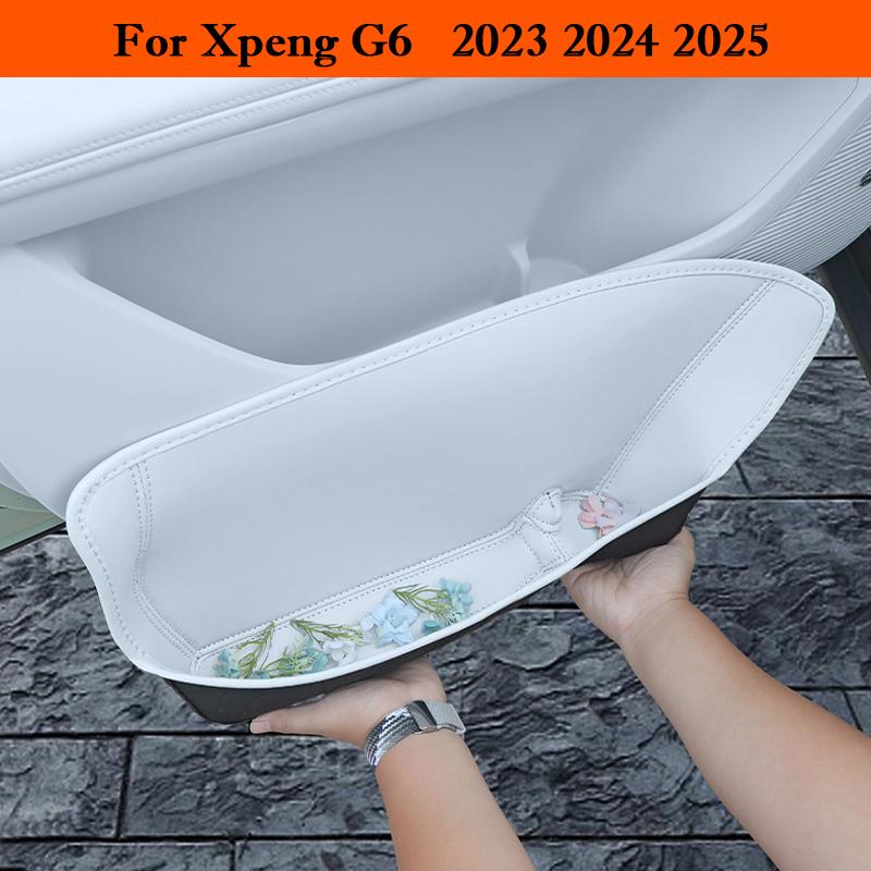 For Xpeng G6 2026 2026 2026 Car Door Slot Storage Box Leather Protective Pad Cover Glove Box Storage Barrel Interior Accessories