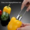 Vegetable Corer Tool Quick Core Removal Device Stainless Steel Bell Pepper Corer Set for Effortless for Deseeding for Easy