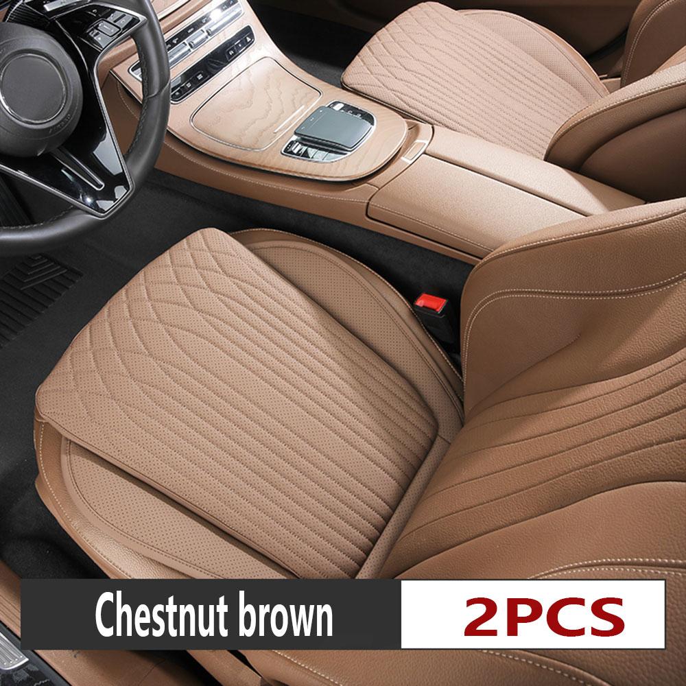 Car Seat Cushion All-season Universal Napa Leather Driver's Front Seat Protector Cover One-piece Summer Breathable Backseat Mat