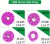 Luz LED para Plantas 5V Tira de LED para Cultivo 5V USB LED 1-5m Espectro Completo Chip LED Para Estufa Tenda de Cultivo de Mudas Hidropônico