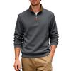 Outdoor Men Heavyweight Sweatshirts Pullover Half Zipper Hoodie Men Gym Autumn Winter Solid Warm Pull On Sweatshirt