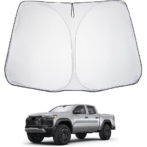 2025 Upgrade Car Windshield Sun Shade Windshield Sunshade Umbrella [Star Fabric] Protect Car from Sun Rays&Heat Damage Keeps Vehicle Cool, Spring
