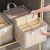 1PCS Storage Box Transparent Foldable Stackable Organizers With Steel Frames And Reinforced Handles For Clothes Books Sundries