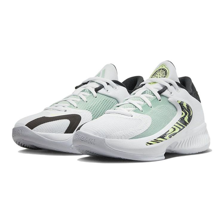 Nike Zoom Freak 4 GS Greek Coastline White Black Barely Volt DQ0553-100