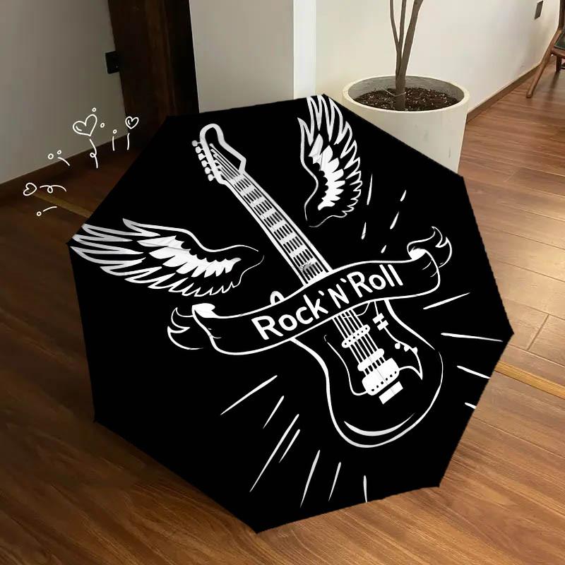 1pc Guitar Wings Themed High-quality Umbrella,Automatic Opening and Closing Umbrella,Multi-functional Umbrella G0811383