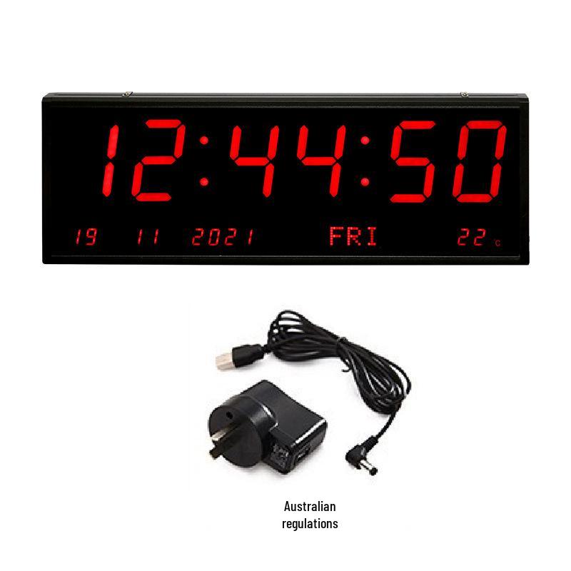 Perpetual LED Digital Wall Clock with Silent Timekeeping and Night Light for Home and Bedroom Use