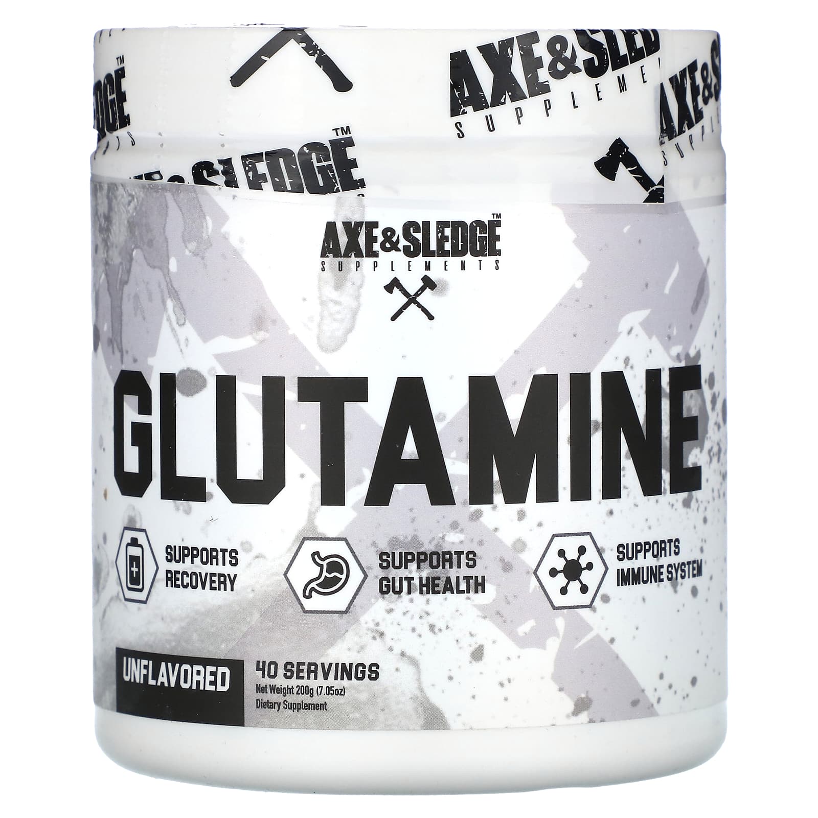 

Axe & Sledge Supplements, Basic, Glutamine, Unflavored, 5,000Mg, 200G(7.05Oz)
