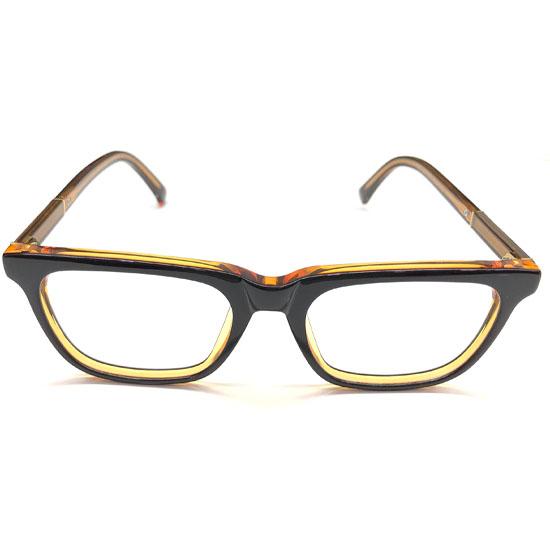 RSINC Unisex Fullrim Frame/Eyeglass/Spectacle for Men and Women, Modern, Business, Collage, Fashion, School, Sports (Black- Gold Ladies -1)