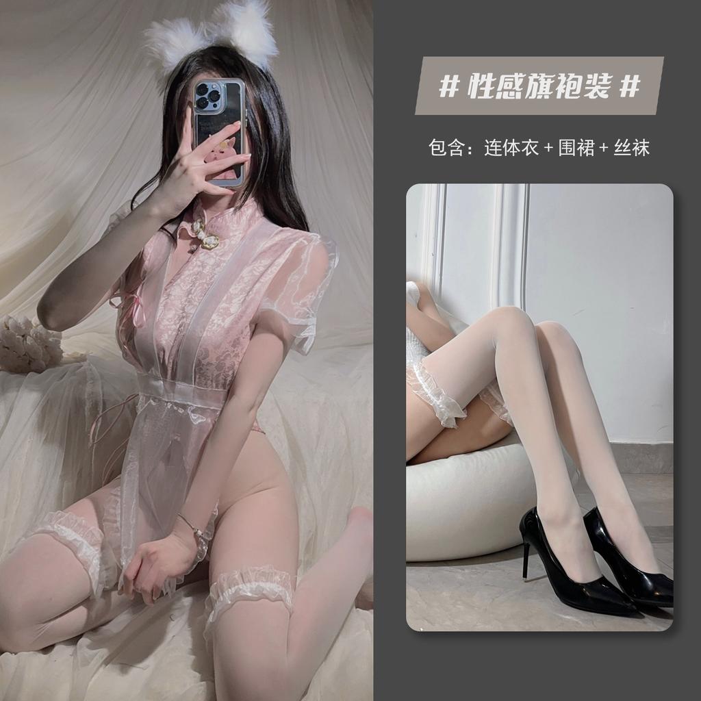 Sex suit sweet pure lust style maid cos cosplay uniform private room transparent free temptation woman