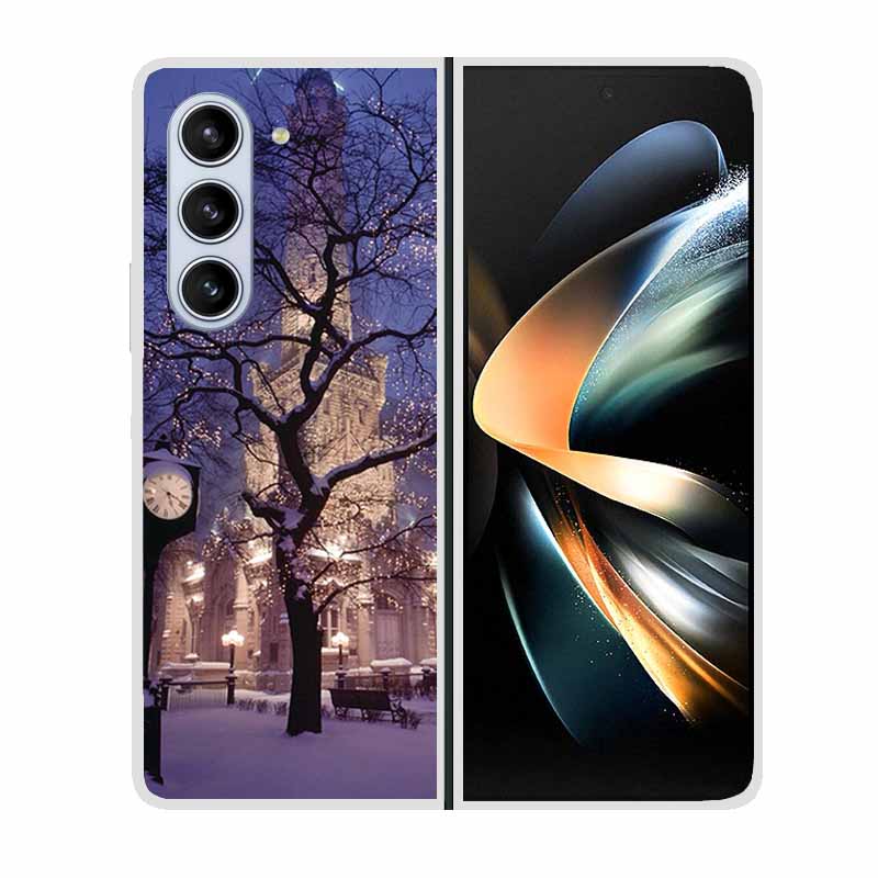 For Samsung Z Fold 5 Case Cute Fashion Hard Clear Phone Cover for Samsung Galaxy Z Fold5 5G ZFold5 Protective Shell Capa Cartoon