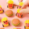 Mini Kids Inertia Car With French Fries Hamburgers Design For Pocket Fun Toy