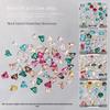 30-Piece Irregular Rhinestone Nail Art Set: Colorful Crooked Heart, Rectangle, Fat Square, Octagon, and AB Color Shapes