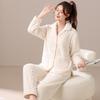 Women's Plus Velvet Coral Fleece Pajamas - Thickened Soft Homewear Set for Girls, Autumn/Winter 2025 New