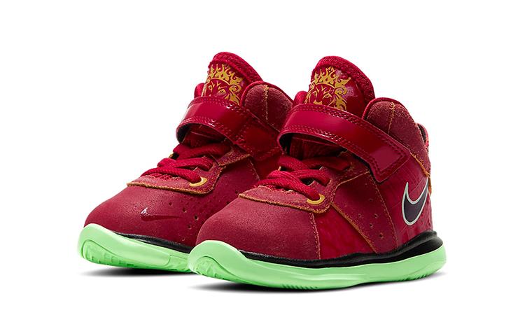 Nike Lebron 8 'Empire Jade Forbidden City High Top Basketball Shoes Black Red Infant And Toddler DH3240-600