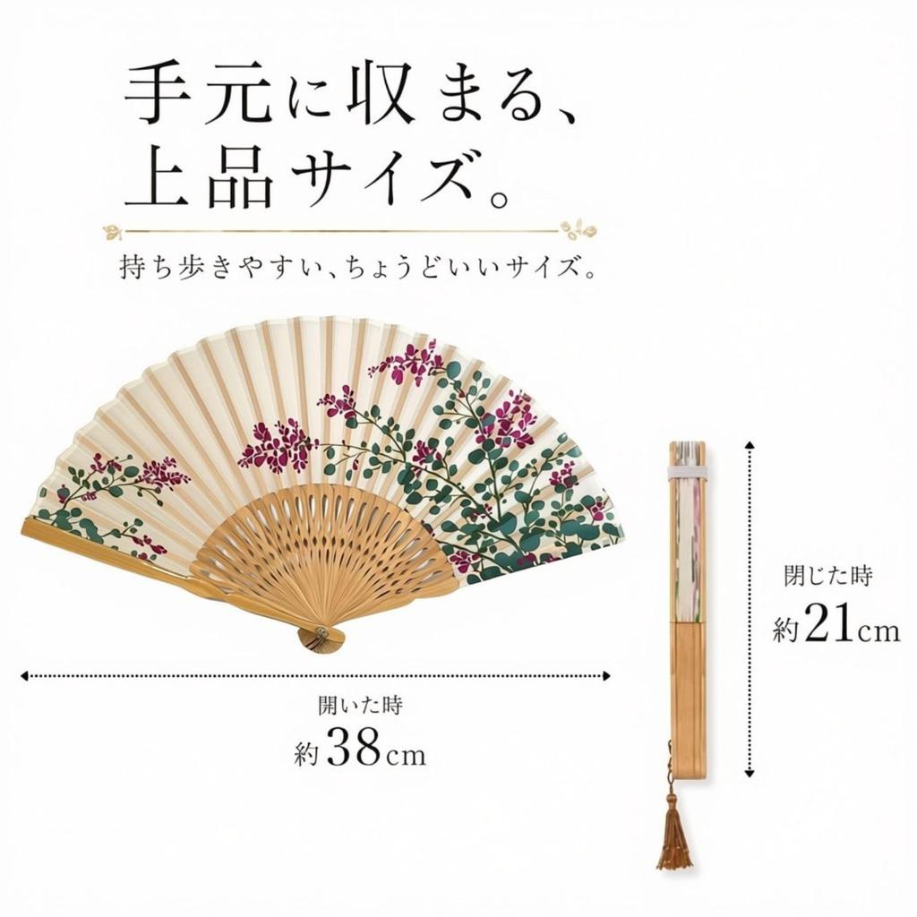 Silk Fan from a Kimono with Lace Fan Gift Flower 24Y2 [Acacia Style] Left-handed Fan, High-quality Shop, Ladies' Fan, Case, Boxed, (Poppy Left-handed)