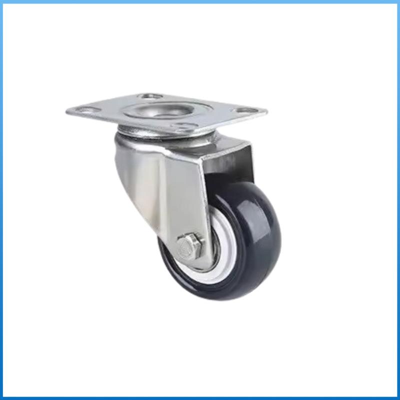 Golden Diamond 304 Stainless Steel Swivel Casters with Brakes - 1.5" & 2" Wheels for Furniture