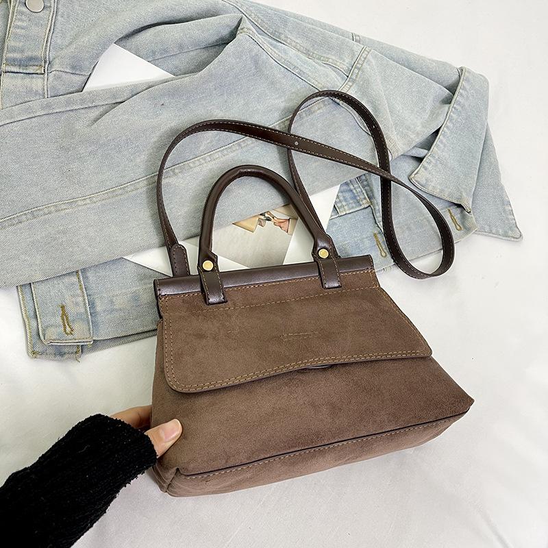 

Осенне-зимний взрыв Французская ретро высококлассная замшевая сумочка нишевая дорожная модная сумка-мессенджер женская